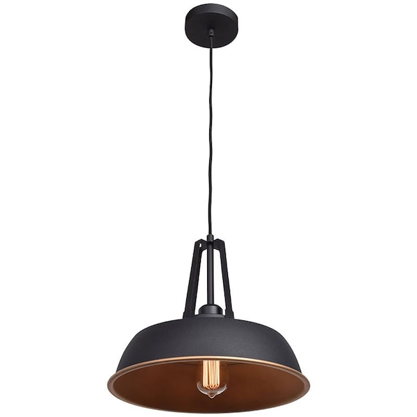Access Lighting Nostalgia, Pendant, Matte Black Finish, Matte Gold 23777-MBL/MGL - main